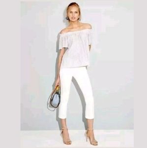 JOIE White Crop Flare Denim Jeans sz 29